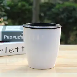 Cesto de plantio redondo, vaso de flores de resina PP autoabsorvente, corda de algodão, ideal para plantar em casa