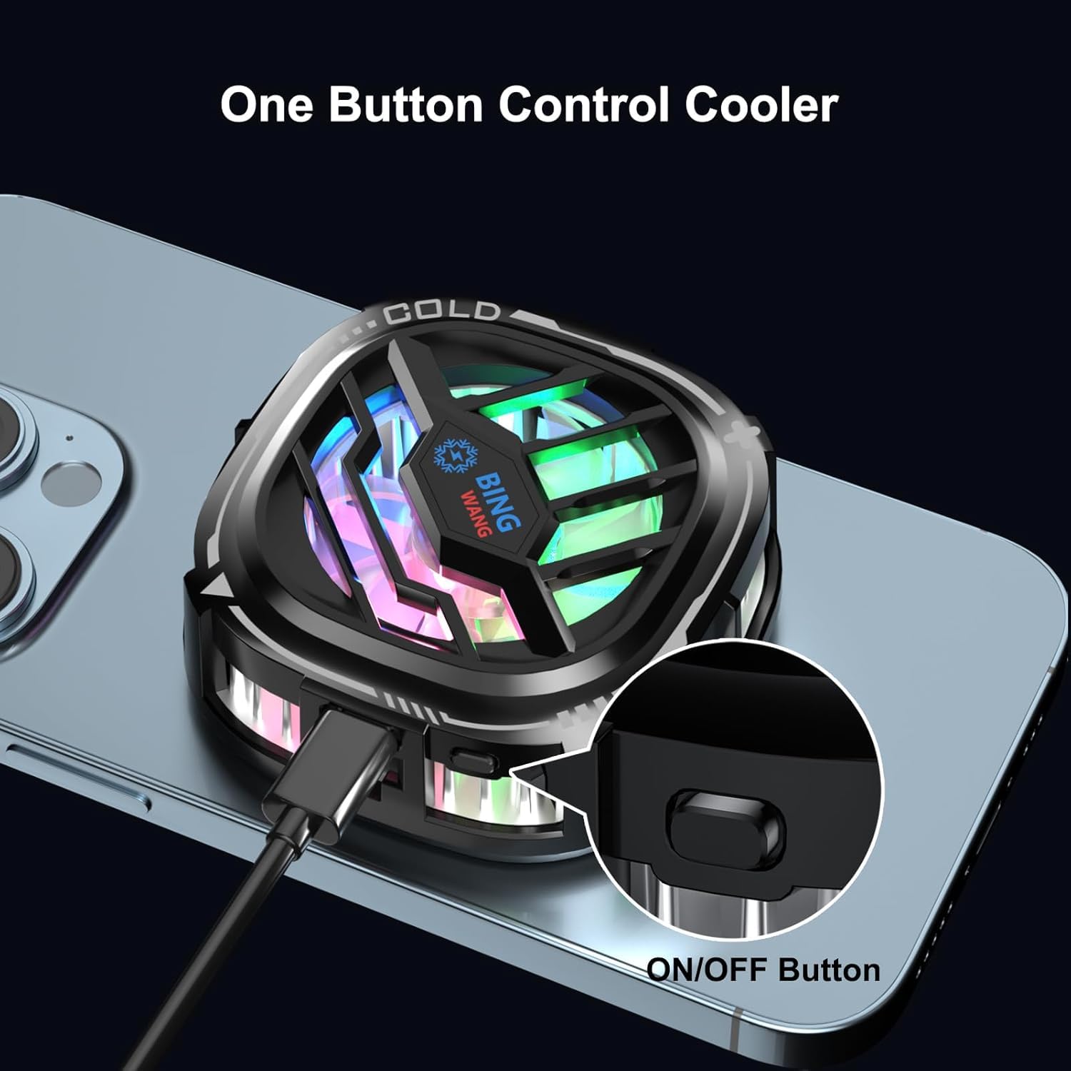 NOTHOTPHONE Gaming Phone Cooler Fan - Mobile Cooling Fan for Gaming, iPad Cooler for Gaming, High-Performance Cooling Fan for Mobile, Phone Cooler with Ultra Silent Technology, Universal Fit 2