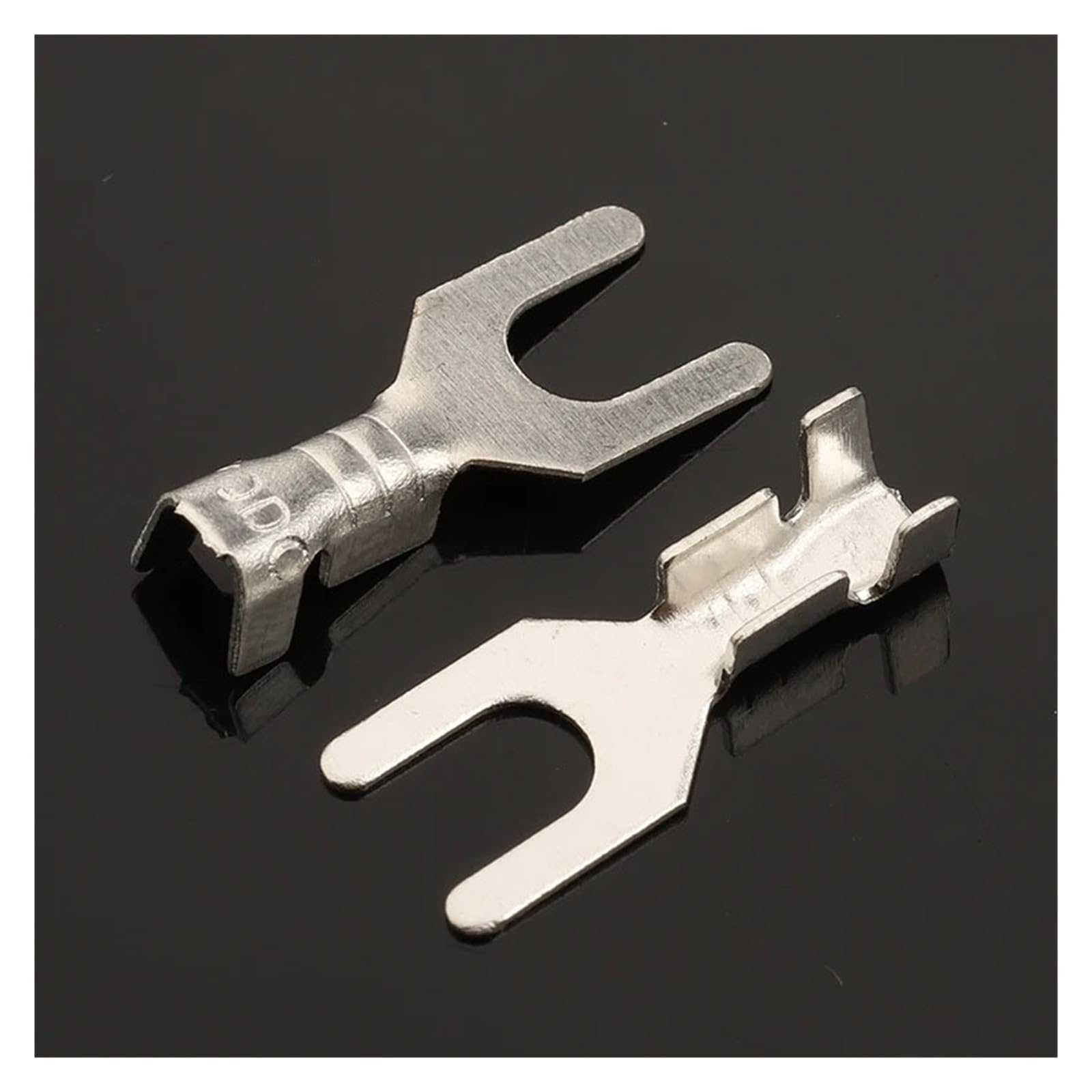 Connettori for cavi, 50 pezzi Terminale a forcella a crimpare pressato a freddo Capocorda di messa a terra DJ4413-3.2B(500 pcs)
