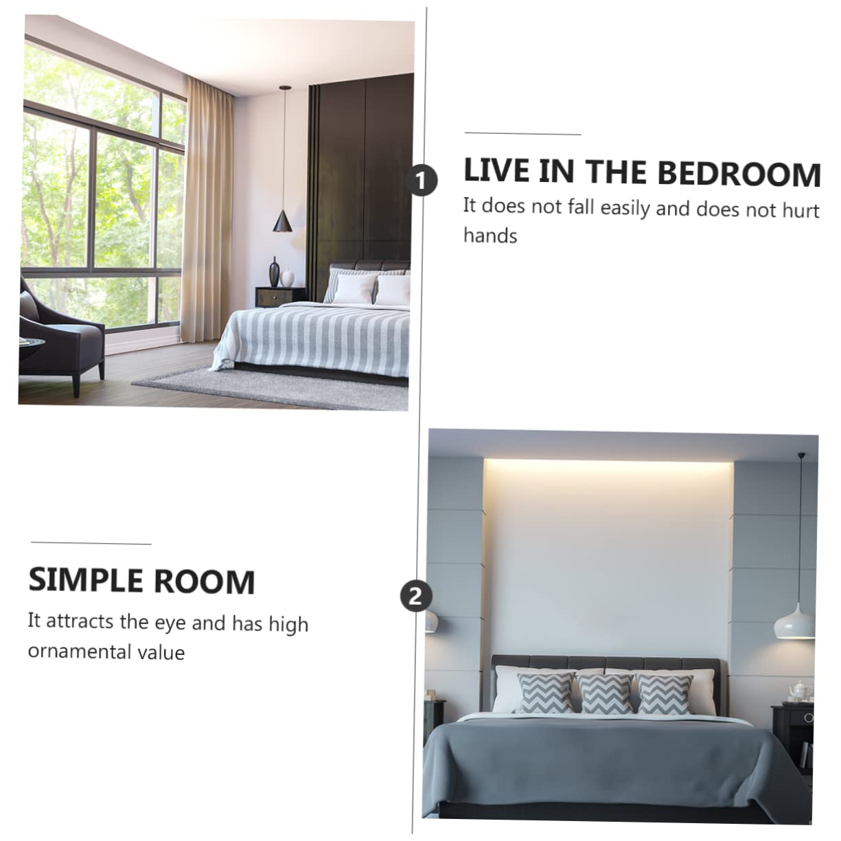 Cabilock Specchio Fase Lunare in Legno Nero, Decorazioni a Parete Bohémien, Set Stencil, Adesivo, per Soggiorno e Decorazioni Casa Moderne