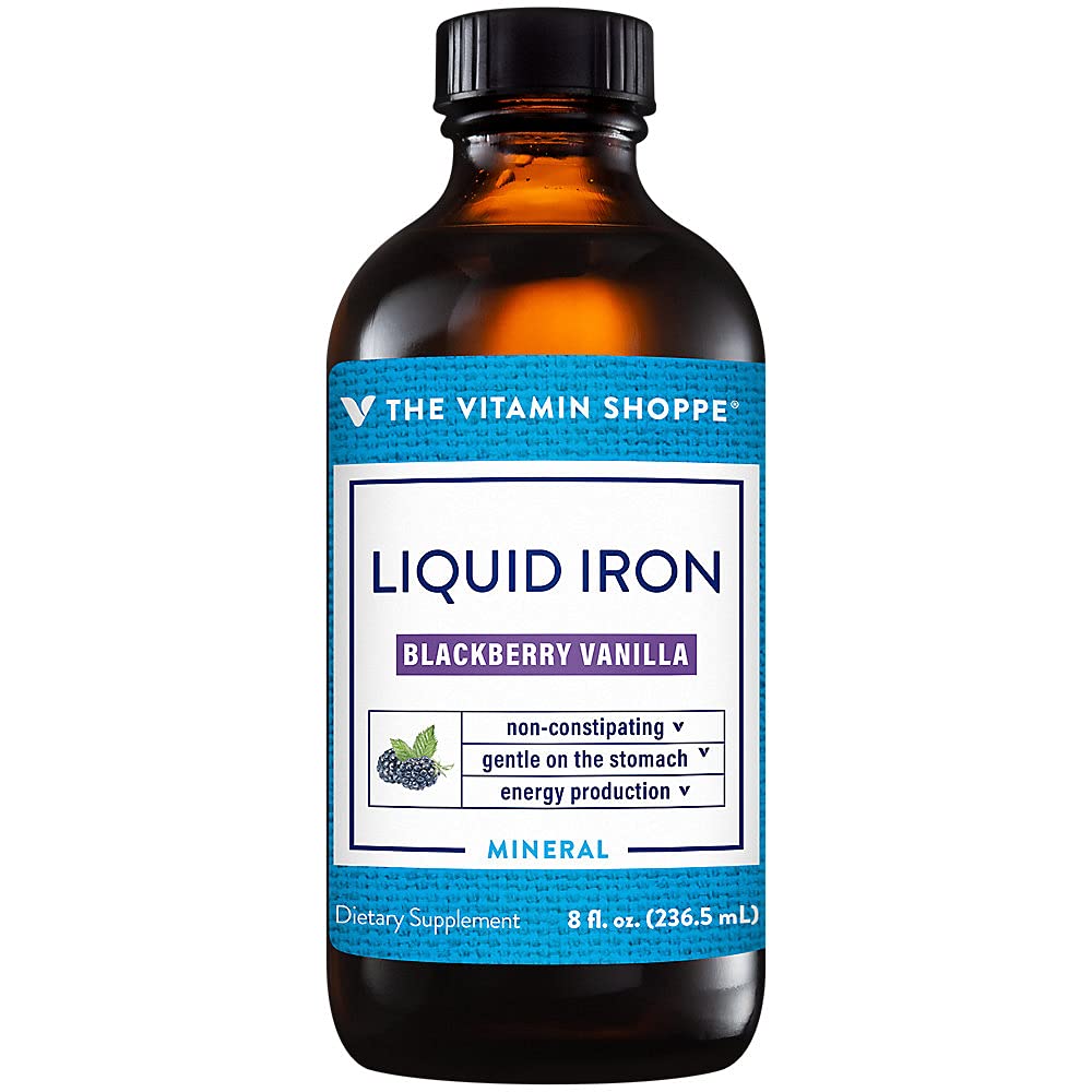 The Vitamin Shoppe Liquid Iron Supplement, Non-Constipating, 8 FL Oz