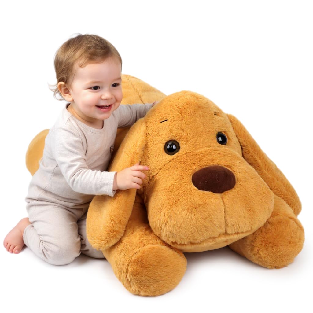 Cudhug Dog Stuffed Animal, Giant 32" Stuffed Puppy,Large Soft Plush Toy Birthday Party Gifts for Kids Girls Boys