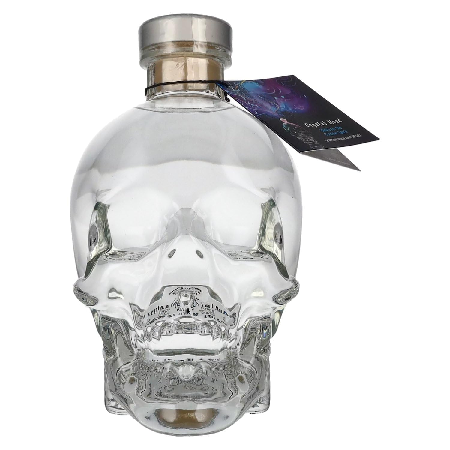 Vodka 70cl, 40% ABV - Award-Winning Premium Distilled Vodka, Filtered Through Crystal - Includes Crystal Glass Skull Bottle