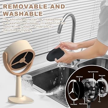 Portable Extractor Fan with 10 Pcs Replaceable Filter Sponge, Smoke Extractor Fan for Weed, Portable extractor fan Kitchen, smoke fan for Smoking Indoors, Smoke Away Purifier Fan for Fondue BBQ