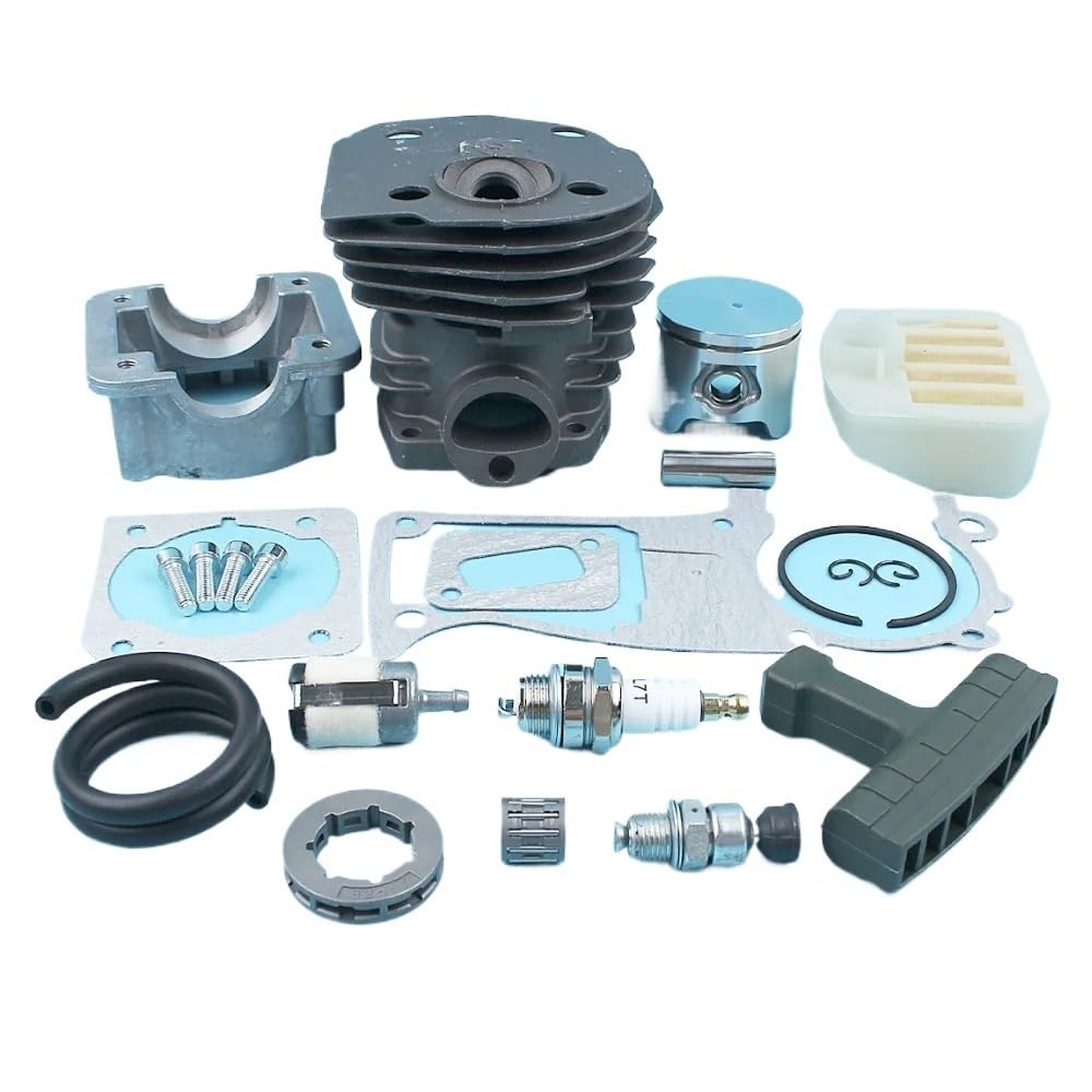 Kit de Junta de Cacerola de Motor de pistón de Cilindro de 44mm for Sierra de Cadena CS 2141 2145 2149 2150 2152 Plateada más Piezas de reparación