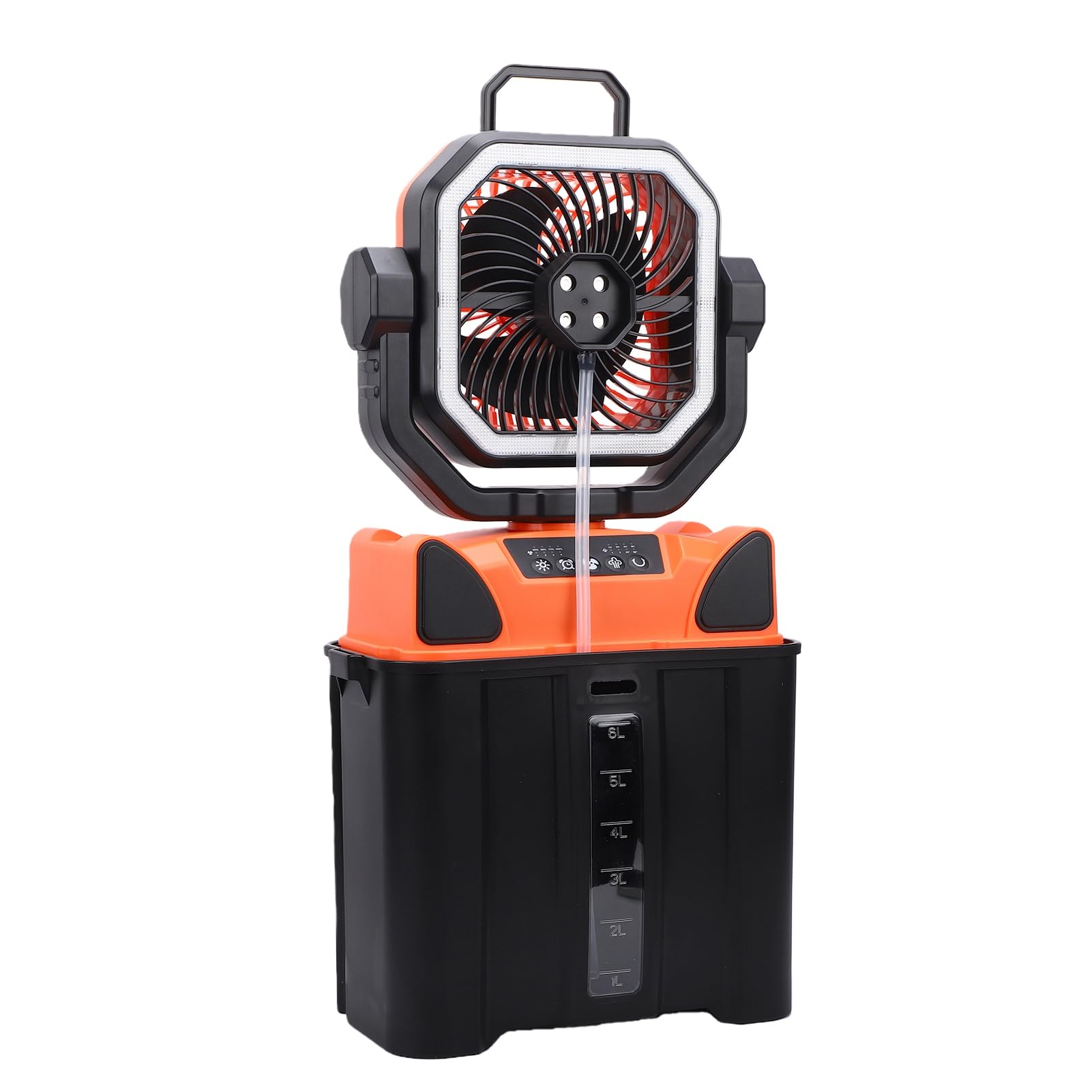 Alomejor Ventilatore da Campeggio Ricaricabile con Serbatoio Dell'acqua da 6 Litri Ventilatore Nebulizzante Portatile a velocità del Regolabile per attività All'aperto
