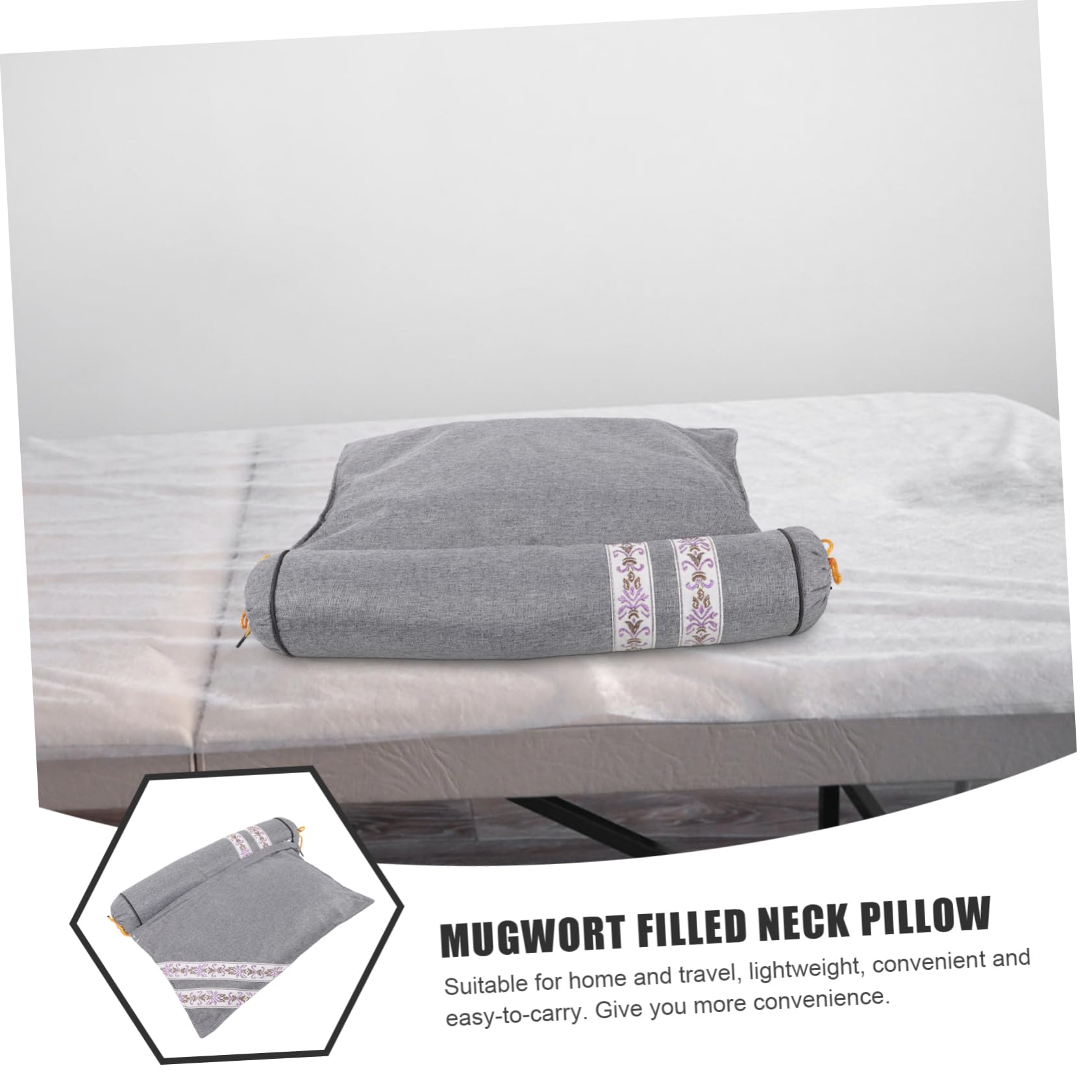 ABOOFAN Almohada Inteligente de Rollo Cervical Relleno, Almohada para Cervicales y Lumbares, Tela Ligera, Conserva la Forma, Adecuado para Coche y Barco