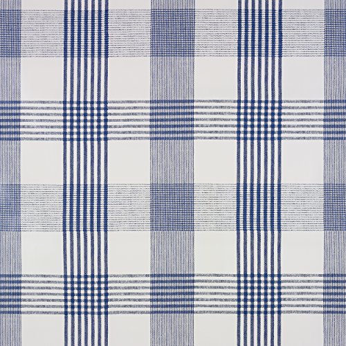 Wipe Clean Tablecloth PVC Vinyl Blue Light Check 120cm (47