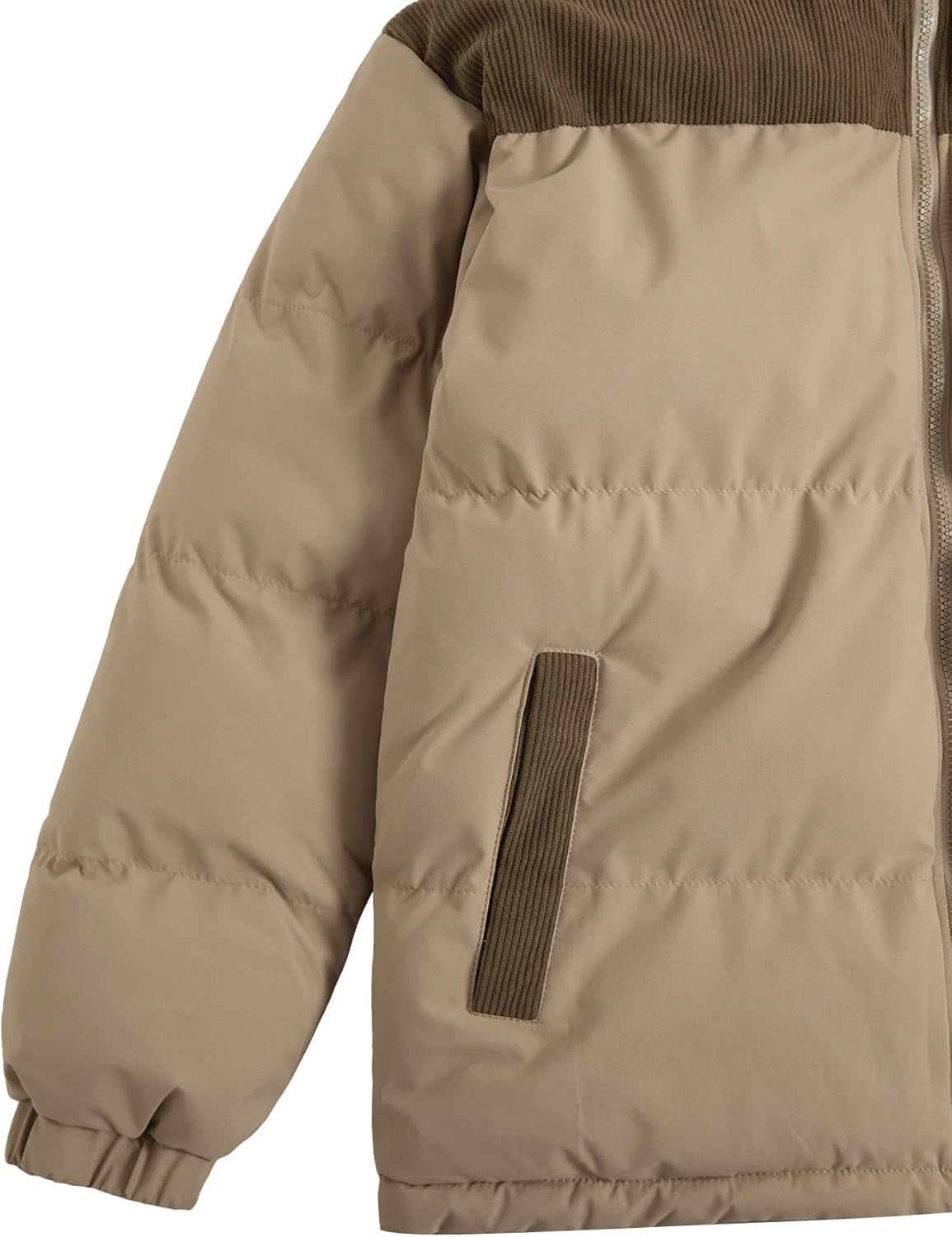 SOLY HUX Men's Winter Coat Zip Up Warm Windproof Hooded Puffer Jacket Casual Outerwear - Image 5