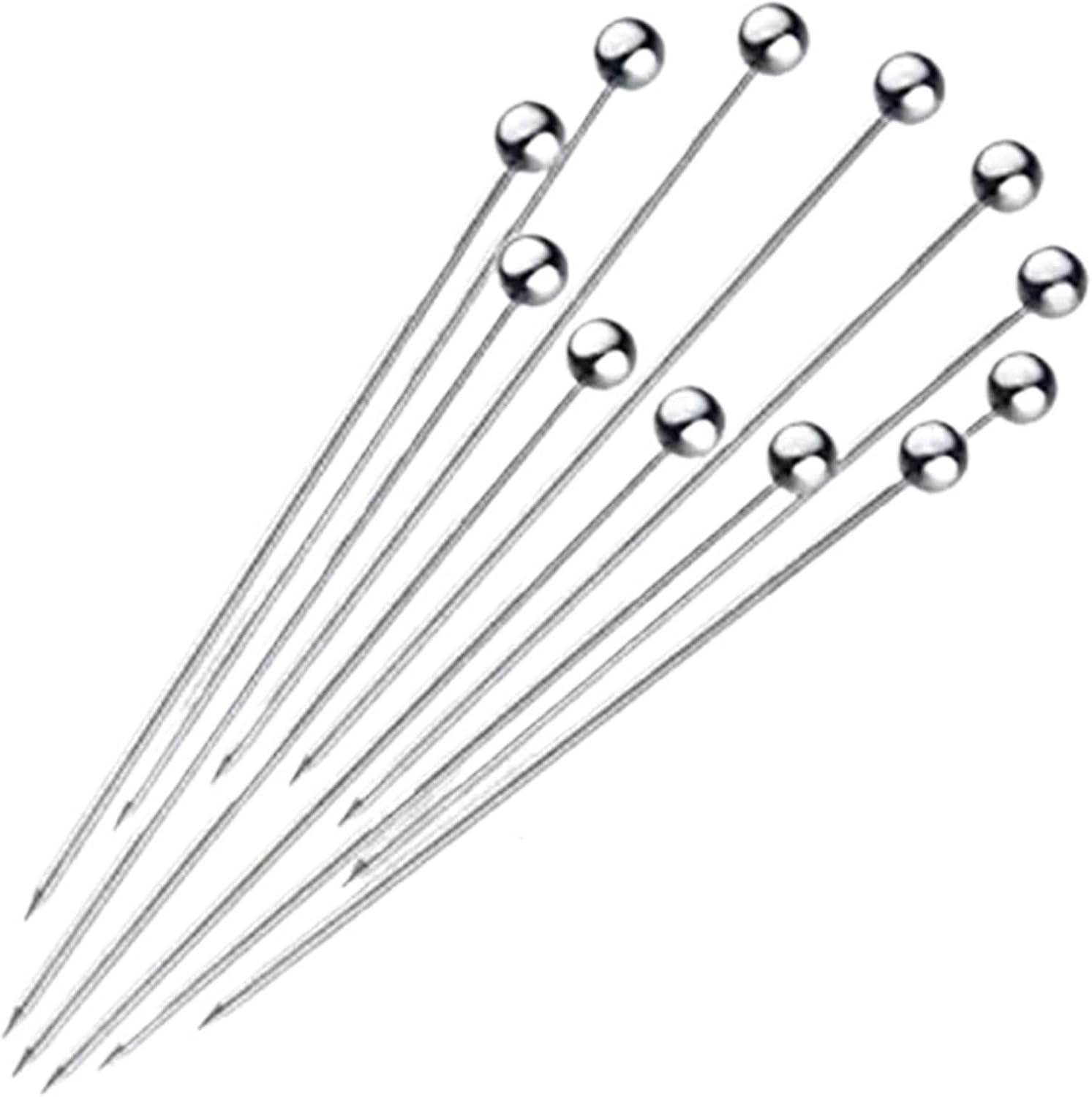 120Pcs Stainless Steel Cocktail Picks Fruit Sticks,Toothpicks for Party Bar Tools Drink Stirring Sticks