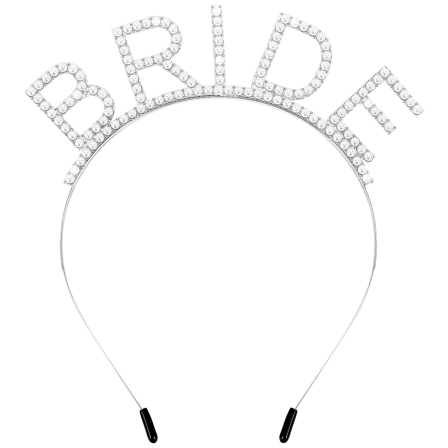 Atoden Diadema de novia para novia, accesorios para el cabello de boda (plateado)