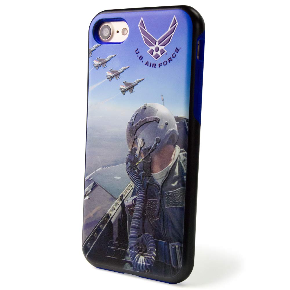 Guard Dog Case Compatible with iPhone 7/8/SE - Military Grade - Rugged Two Piece Protection - Designer - Air Force - Fighter Jet