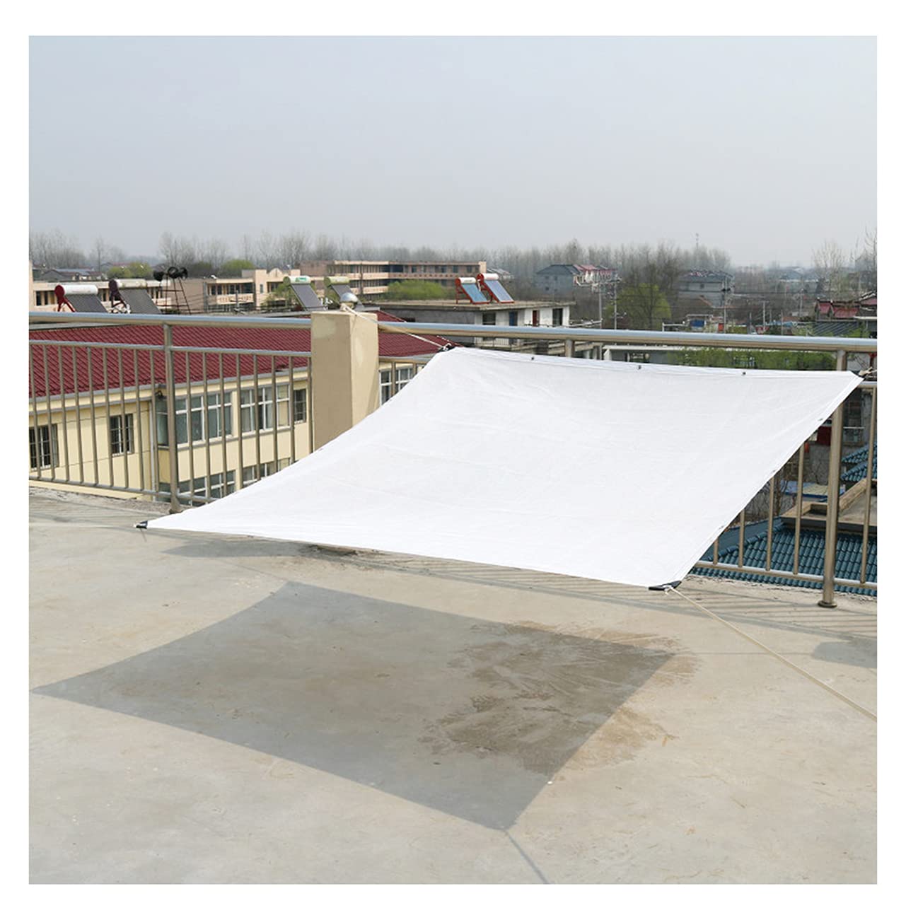 WQPMNYG Premium Tear Resistant White Shade Cloth Netting for Garden Sun Shade Sail 2x5m