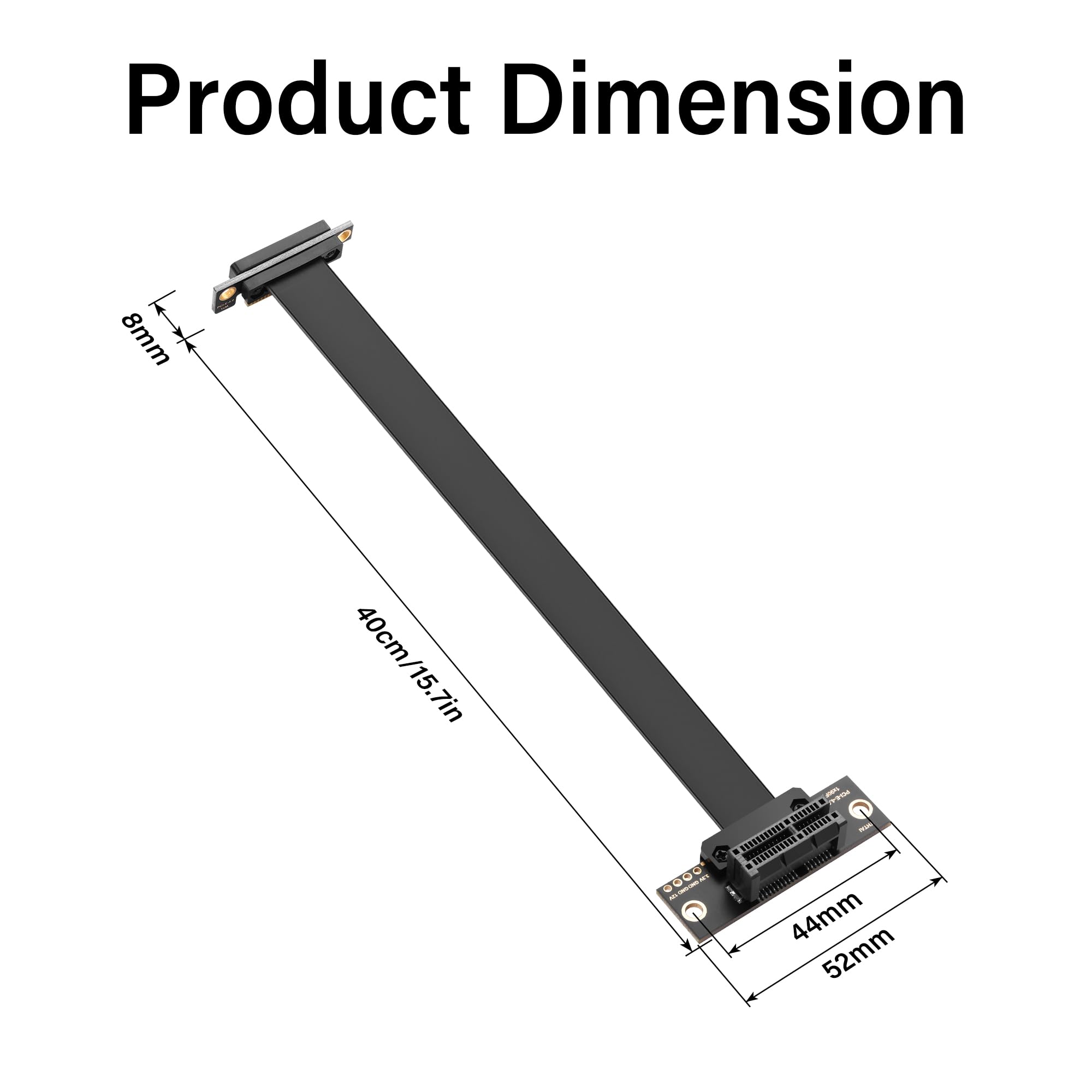SinLoon Cavo riser PCIe 4.0 X1 90 gradi PCI-E 1X maschio a femmina cavo di prolunga (40 cm)