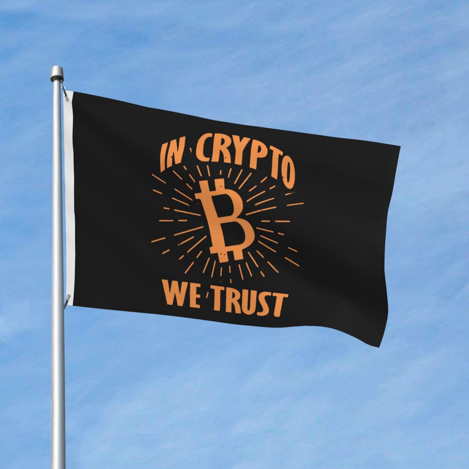 Amazon.com : In Crypto We Trust Bitcoin Flag 3x5 Ft Resistant Uv Flags  Seasonal Banner With Brass Grommets For Outdoor Indoor : Patio, Lawn &  Garden