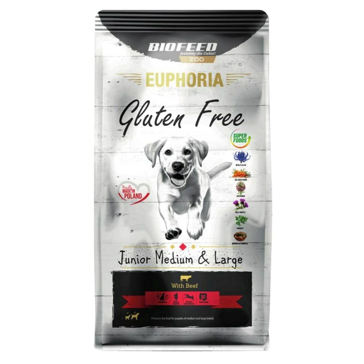 Biofeed boeuf croquettes pour chien de taille moyenne et grande sac de 12 kg