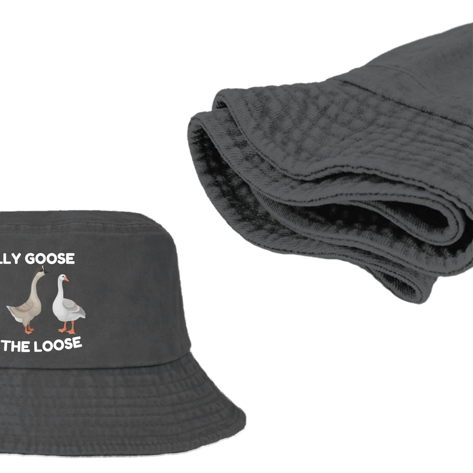 Funny Goose Hat Silly Goosee On The Loose Bucket Hat Women(s) Fishing Hat Cute Bucket Hat