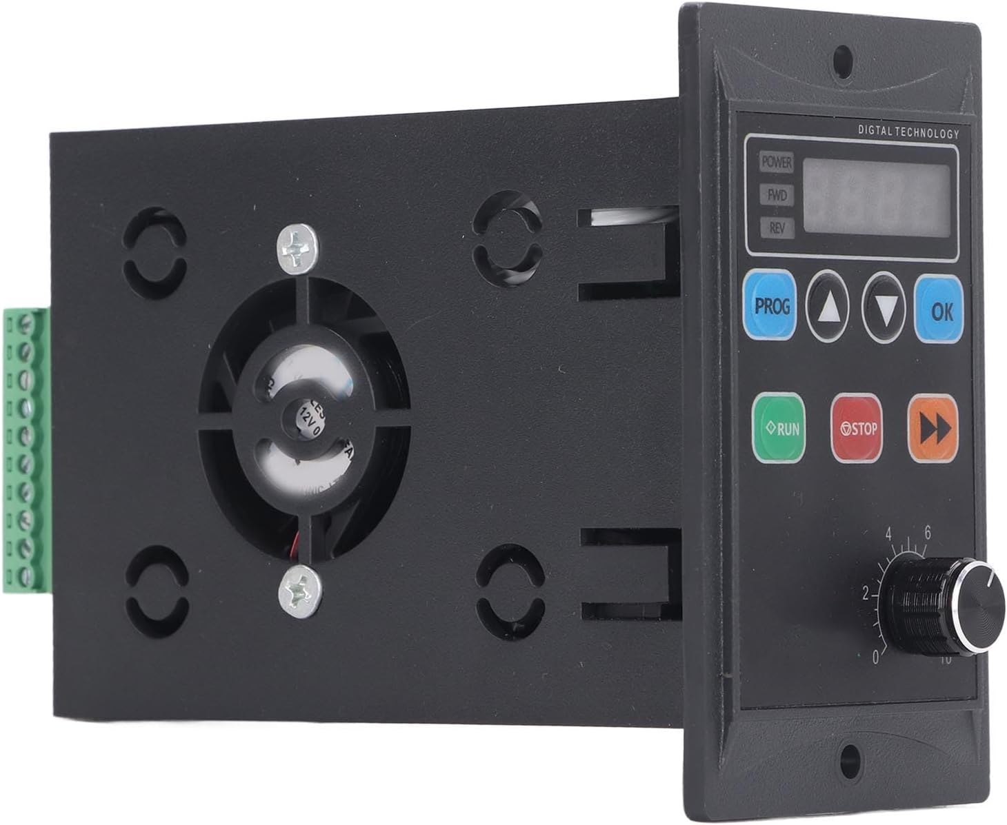 Mini Motor VFD Inverter Small-Sized Copper Coil Variable Frequency Drive Controller for Motors, Fans, Pumps for Single Phase to 3 Phase Conversion 400W Output 0-220V 2A LED Display Panel