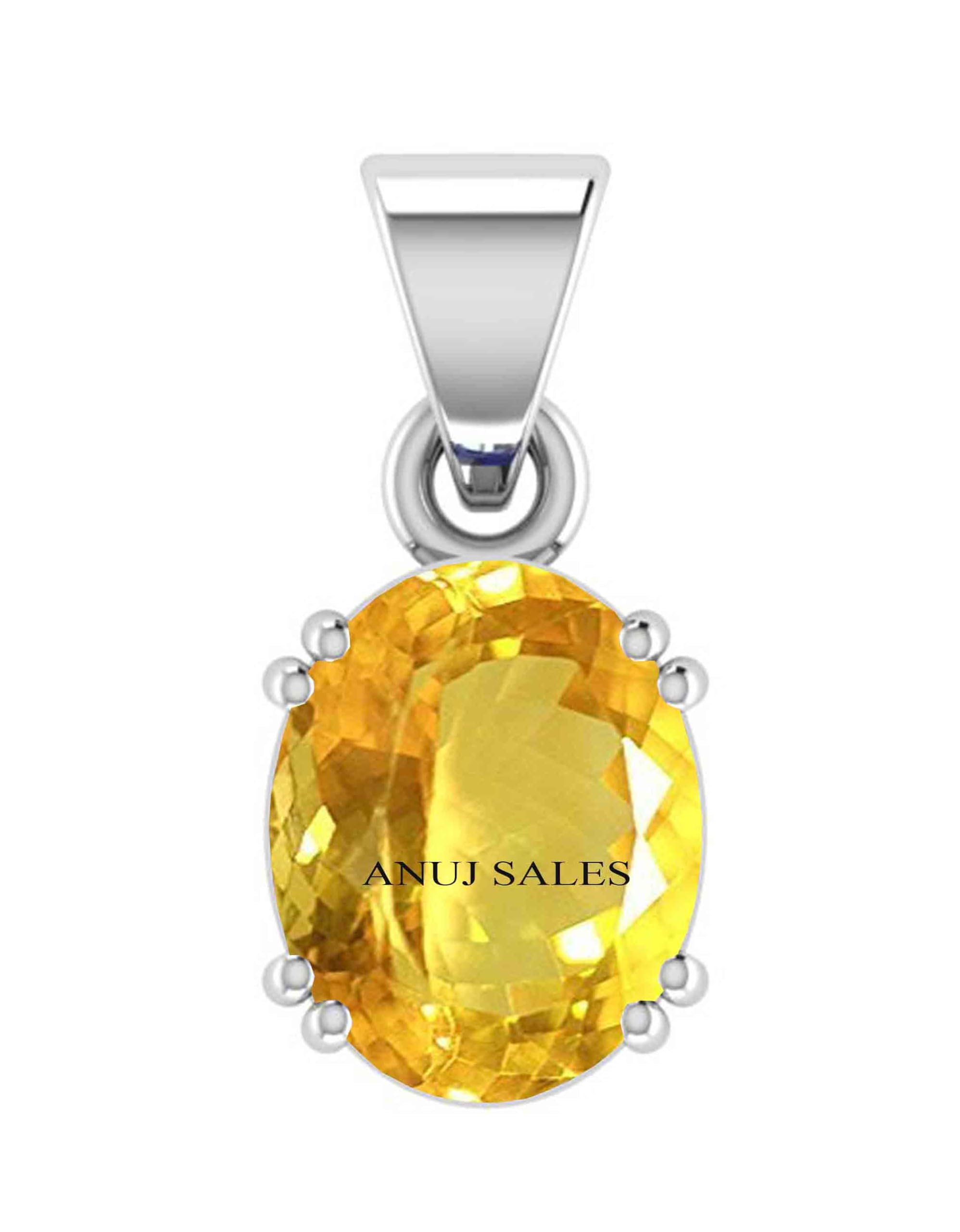 15.25 Ratti Natural Yellow Pendant Lab Certified Silver Plated Pendant in, Sunela Stone Locket-image-18