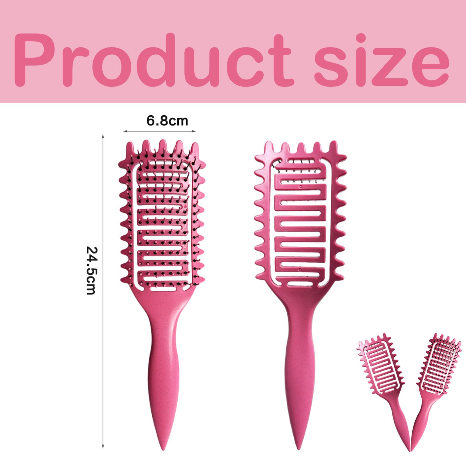 Curly Hair Brush, Curl Defining Brush, Detachment Hair Brush, Define Styling Paddle Brush for Wet/Thin/Curly Hair - Image 2