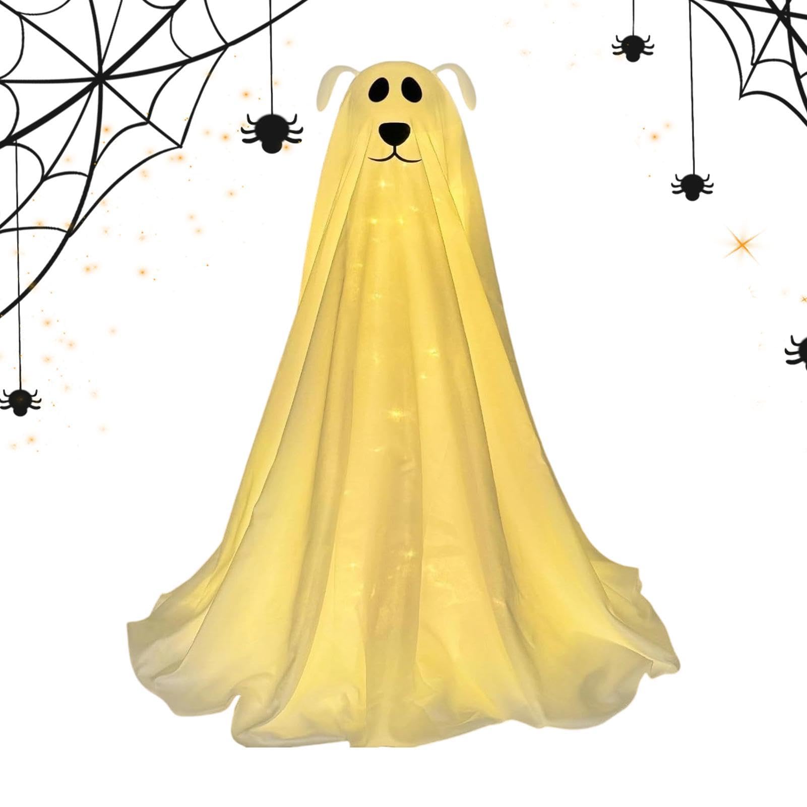 Perro fantasma de Halloween con control remoto para iluminar tu jardín y porche este otoño