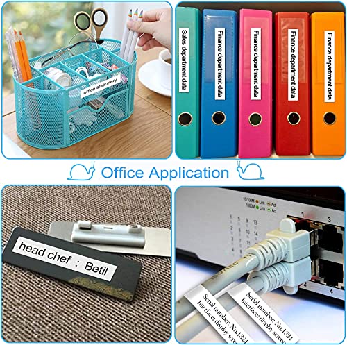 P Touch Label Tape 9Mm Replacement For Brother Tze-221 Tze221 Label Maker Tape, Tze Tz Tape 9Mm 0.35" Laminated White Work For Model Ptd220 D210 D200 H100 1880,Black On White #TOP4