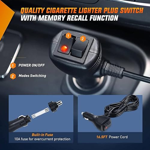 Miniatura 6 de Luz estroboscópica de emergencia LED 2 en 1 para visera interior con ventosas, luz intermitente de advertencia de peligro de seguridad para