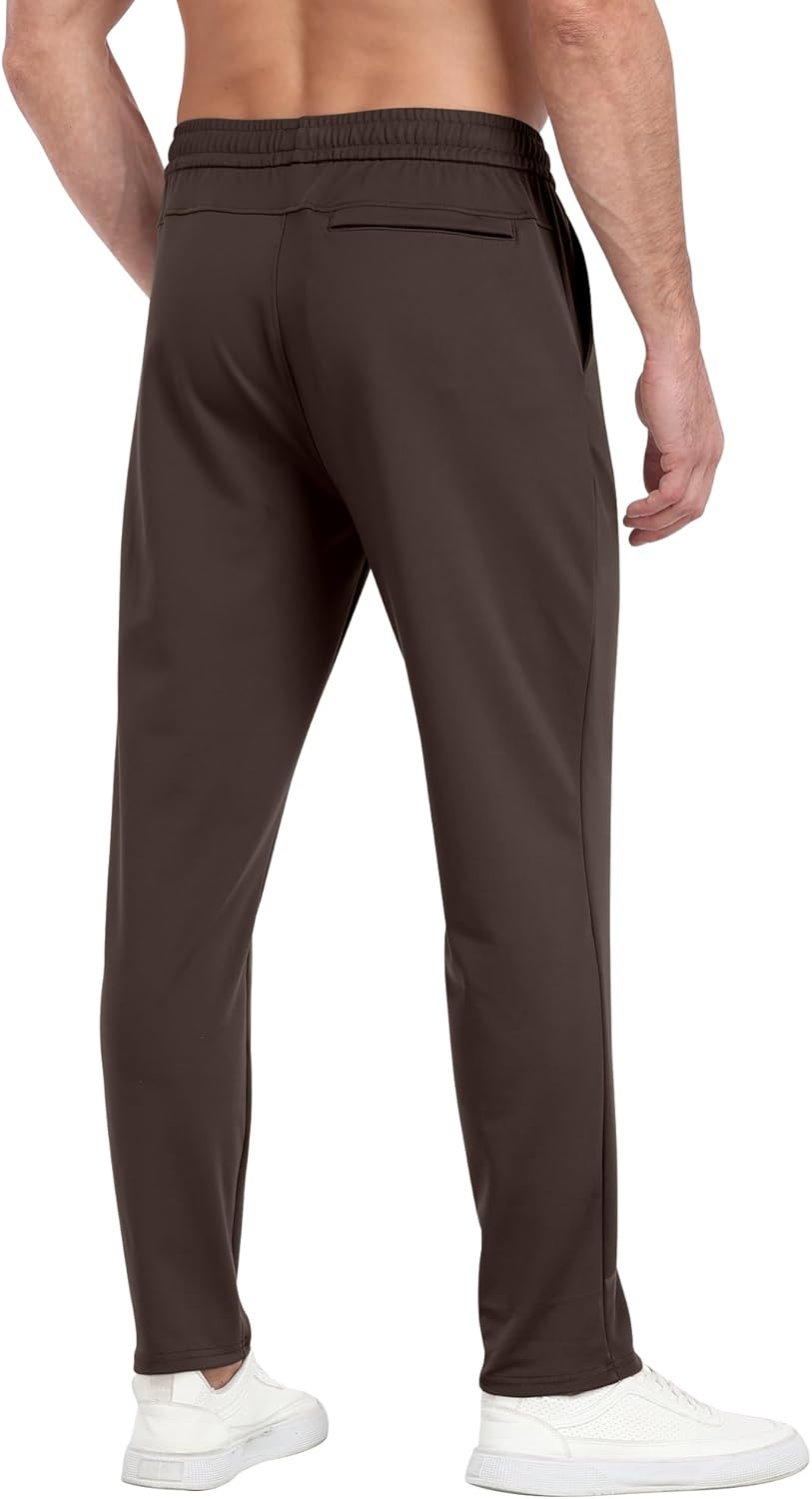 3 Pack Men's Workout Sweatpants with Pockets,Athletic Gym Tapered Joggers Pants for Men Running Pants - Image 4