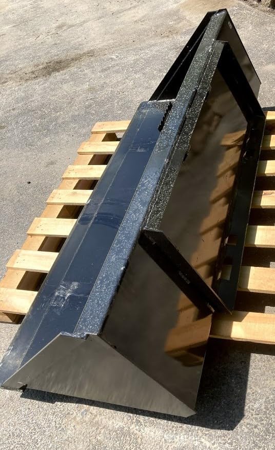 Skid Steer/Tractor Bckt, 72-inch 6ft Smooth Low Profile Bckt for Tractors and Skid Steer Loaders, SSQA Mount -Material Handling Attachment