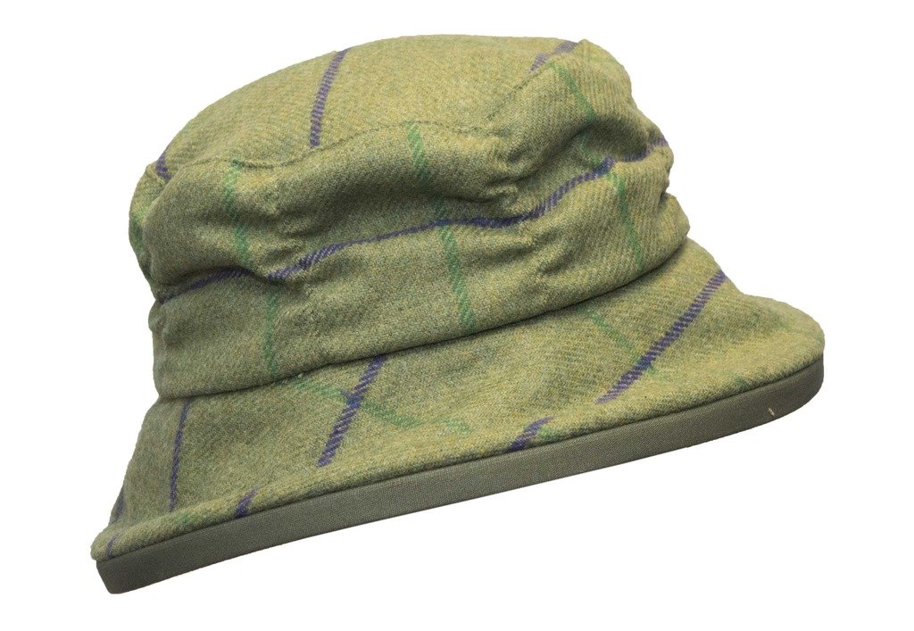 Walker & Hawkes, cappello da donna in tweed rouche in stile country