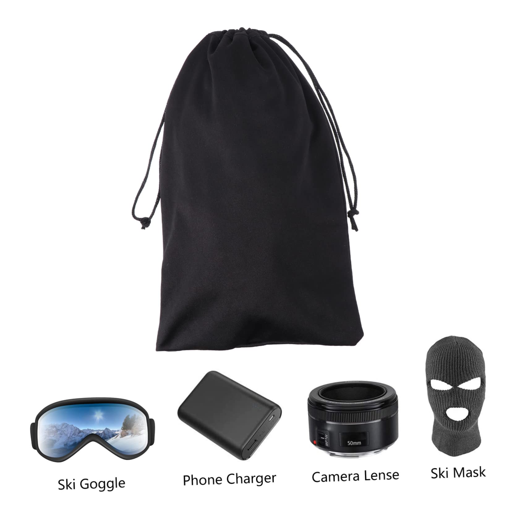 YARNOW 90pièces Pochette De Ski Microfibre Lot De Étuis Pour De Ski Et Accessoires Et Aux Rayures