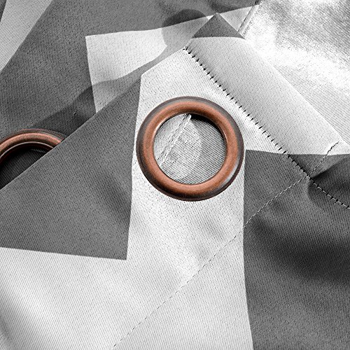 Melodieux Fashion Chevron Curtains For Living Room Dining Room, Darkening Blackout Grommet Top Window Drapes Soundproof Thermal Insulated For Bedroom, 63 Inches Long, 52 By 63 Inch, Gray (1 Panel) #TOP7