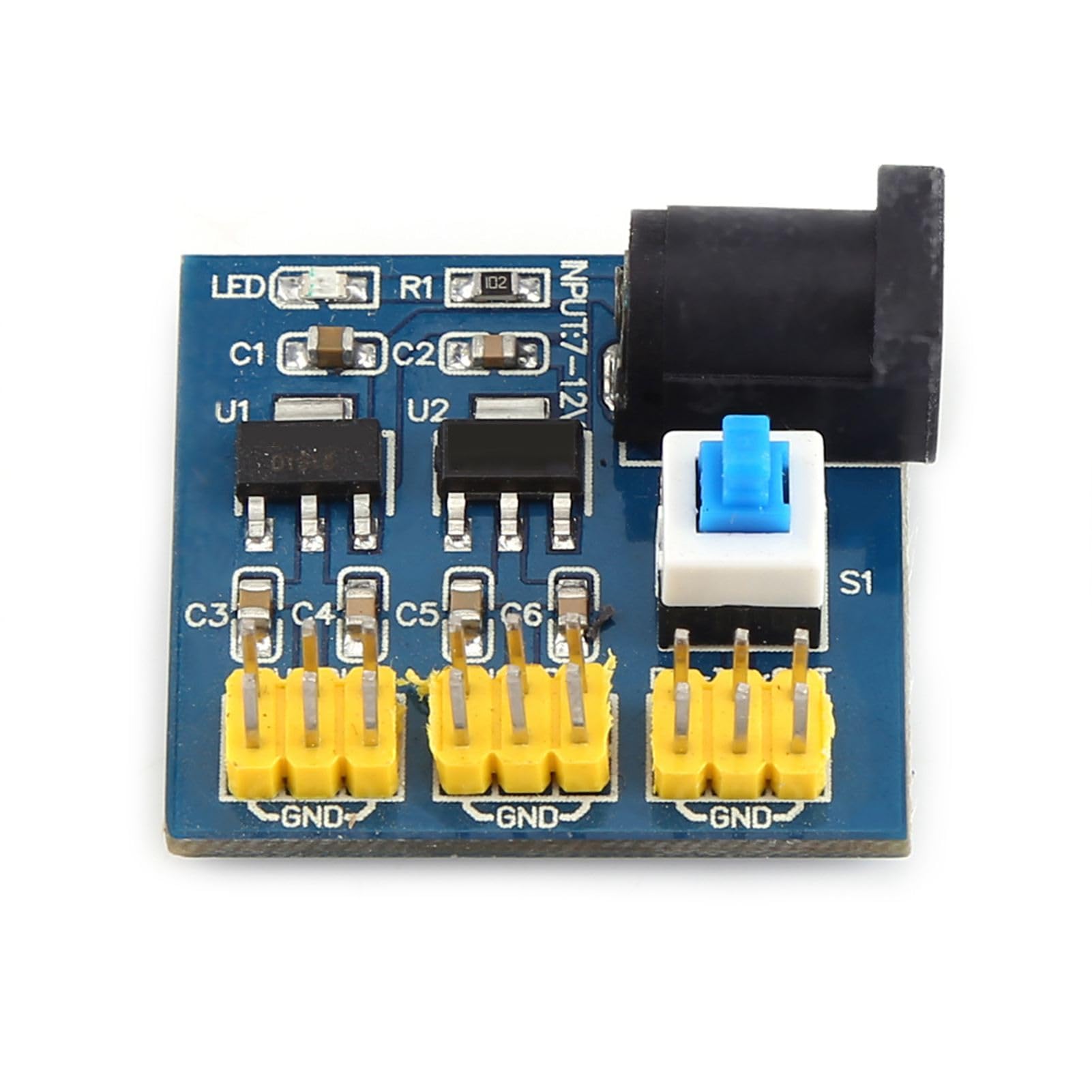 DAOKAI Multi-Ausgang Buck Converter DC-DC 12 V bis 3,3V 5V 12V Stromversorgung Spannungswandler Step-Down-Netzteilmodul mit Betriebsanzeige,für Arduino(10 STÜCKE