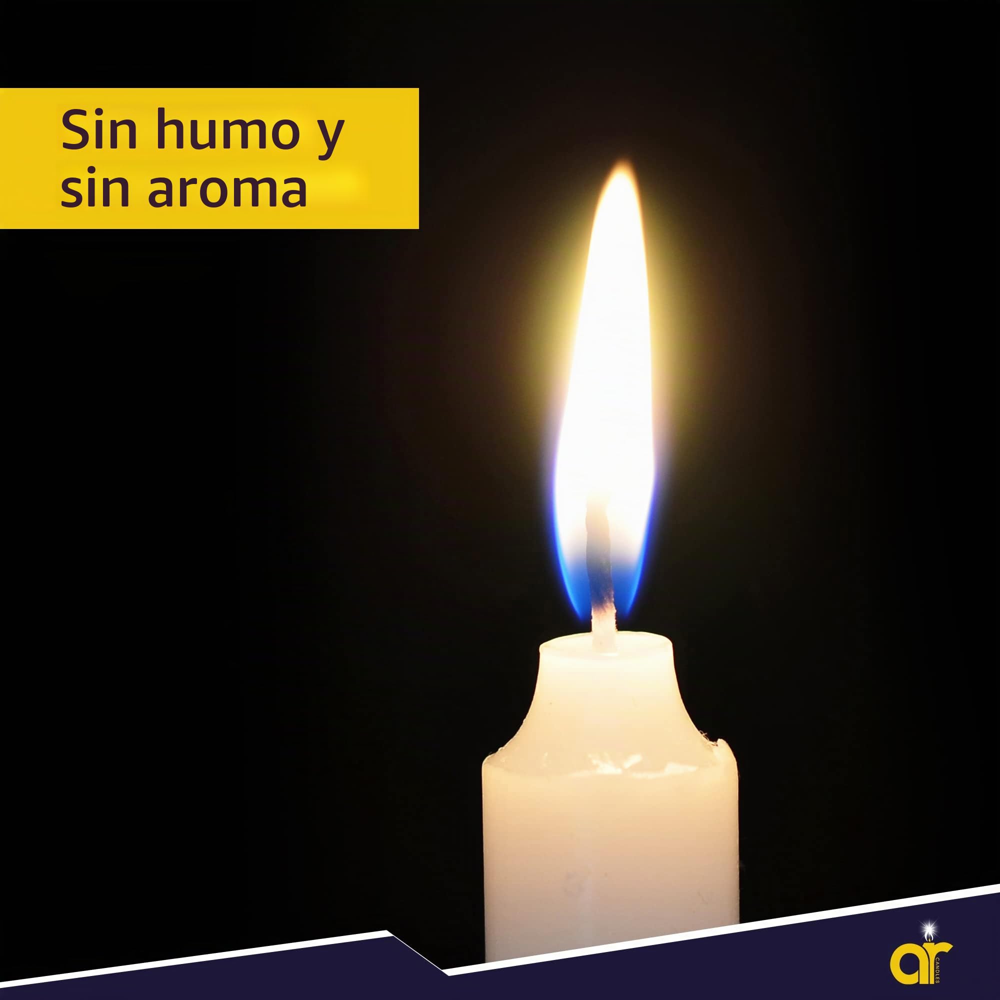 20 Velas Blancas Kosher Para El Hogar Por AR, 10,5 Centímetros