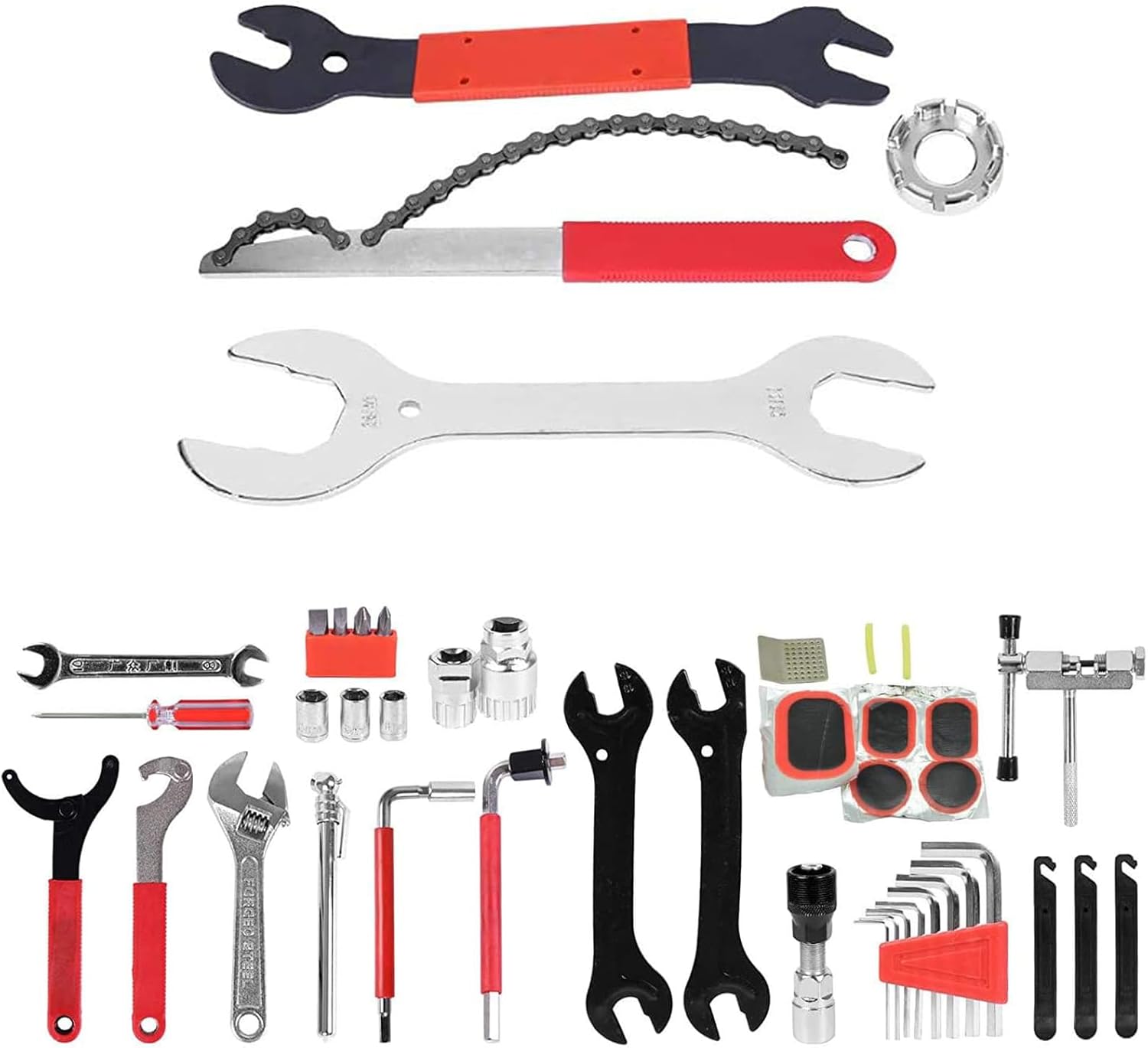 AOPANDA Bike Tool Kit with Storage Case - 48 PCS Bicycle Repair Tool Set Portable Tools Box - Bike Maintenance Tools for Road Bikes and Mountain Bikes