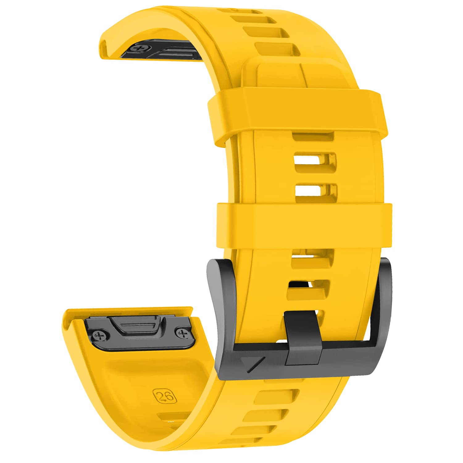 hellosyCompatible with Garmin Fenix 5X Watch Band, 26mm Soft Silicone Quick Release Replacement Watch Strap For Garmin Fenix 5X/ Fenix 5X Plus/Fenix 6X/Fenix 6X Pro/Fenix 7X/Fenix 3/Fenix