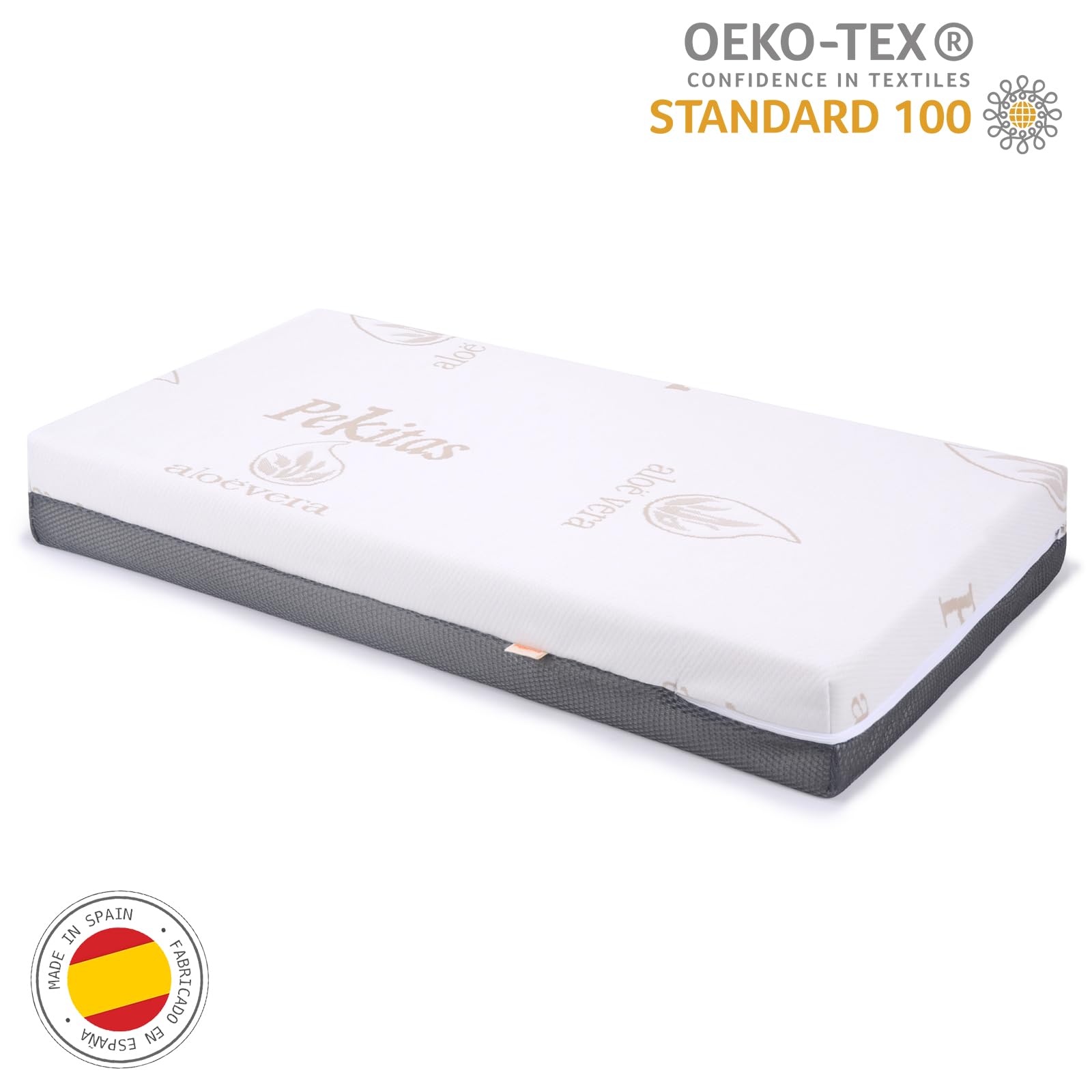 Materasso Per Culla 90x40 Cm - Ibrido Reversibile, Doppia Faccia, Fodera Lavabile, Spessore 10 Cm - Foto 9