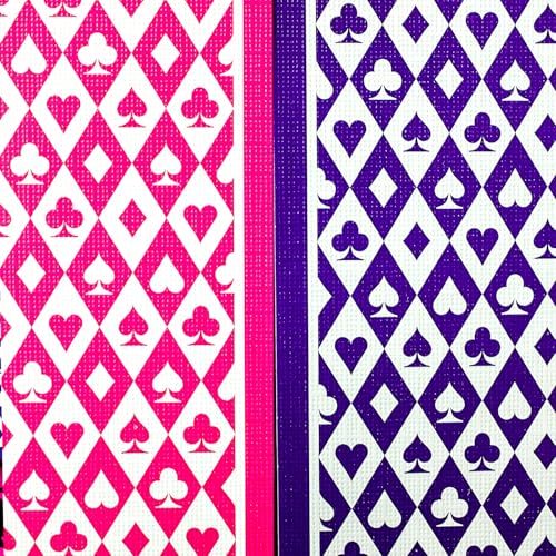 Naipes de póker rosa y morado, pack 2 barajas miniatura 5