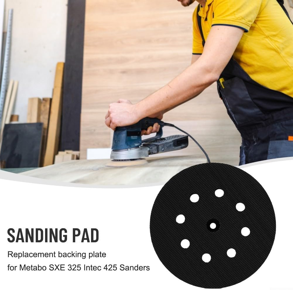 Inch Sanding Pad Backing Plate 125mm for SXE 325 Intec 425, Soft Hook and LOOPs Interface, High Elastic Vibration Damping, 8 Hole