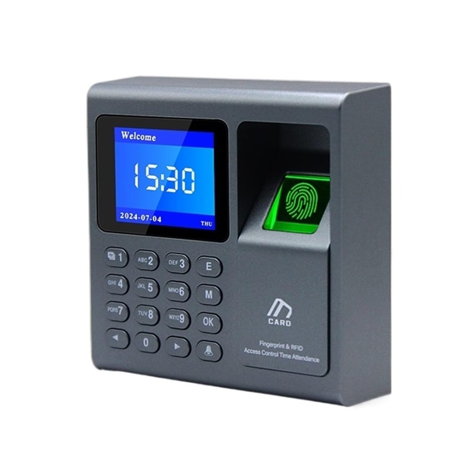 Rejestrator czasu pracy, Przenośna mini maszyna do rejestracji obecności, skaner linii papilarnych, system kontroli dostępu RFID, rejestrator nieobecności do biura i szkoły