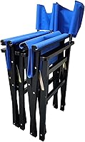 Vista 3 de Director Folding Chair Wooden Frame with Canvas Seat 2-Piece Set Populus Foldable Portable for Indoor Outdoor Use and Gifts