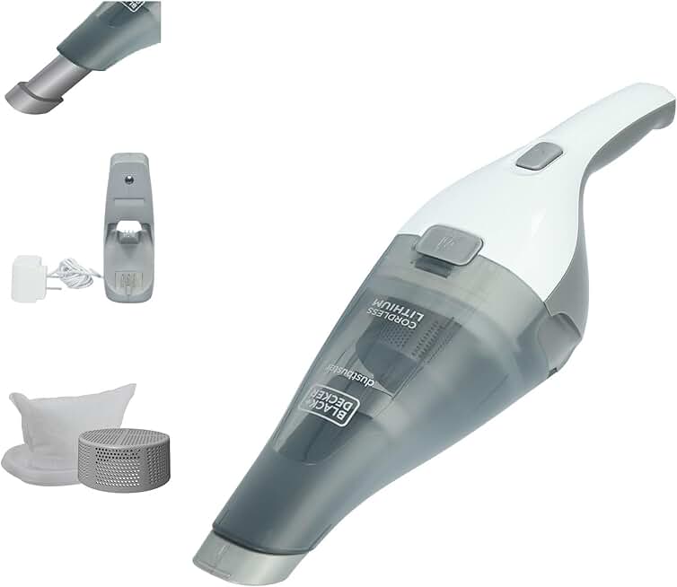 dustbuster Cordless Handheld Vacuum, Portable Car Vacuum Cordless Rechargeable, Wall Mount, Strong Suction QuickClean (HNVC215B10)