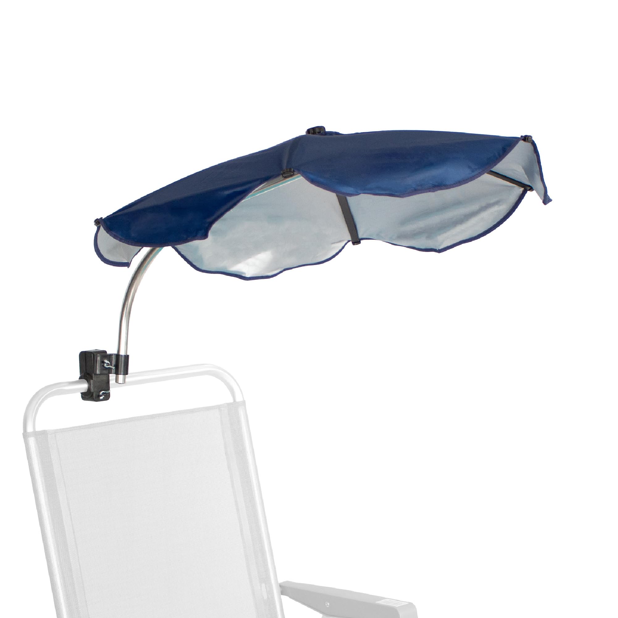 Sombrilla Silla Playa Forma Abanico, Proteccion Uv 50, Ajustable, Materiales De Calidad, Tubo De Aluminio, Varillas Resistentes Al Viento, Sombra Portatil, Facil De Transportar