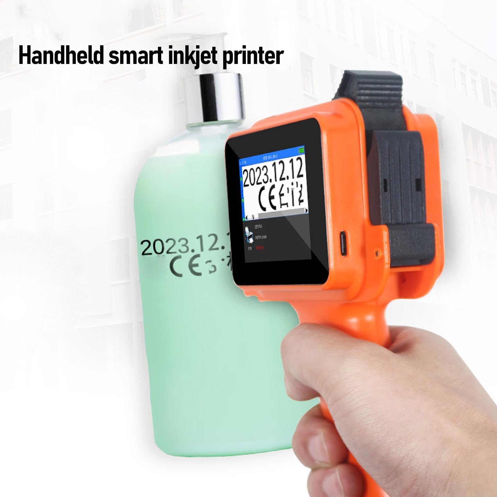 Fafeicy Mini Impresora de Inyección de Tinta Mejorada, Impresora de Inyección de Tinta Portátil con Pantalla Táctil HD LED de 2,4 Pulgadas con CPU Inteligente de 4 Núcleos para Fecha,