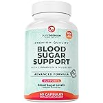 PurePremium Normal Blood Sugar Support Supplement - 20 Active Ingredients Complex to Support Blood Sugar Levels Already in The Normal Range - with Cinnamon, Bitter Melon, Chromium, Mulberry - 60ct
