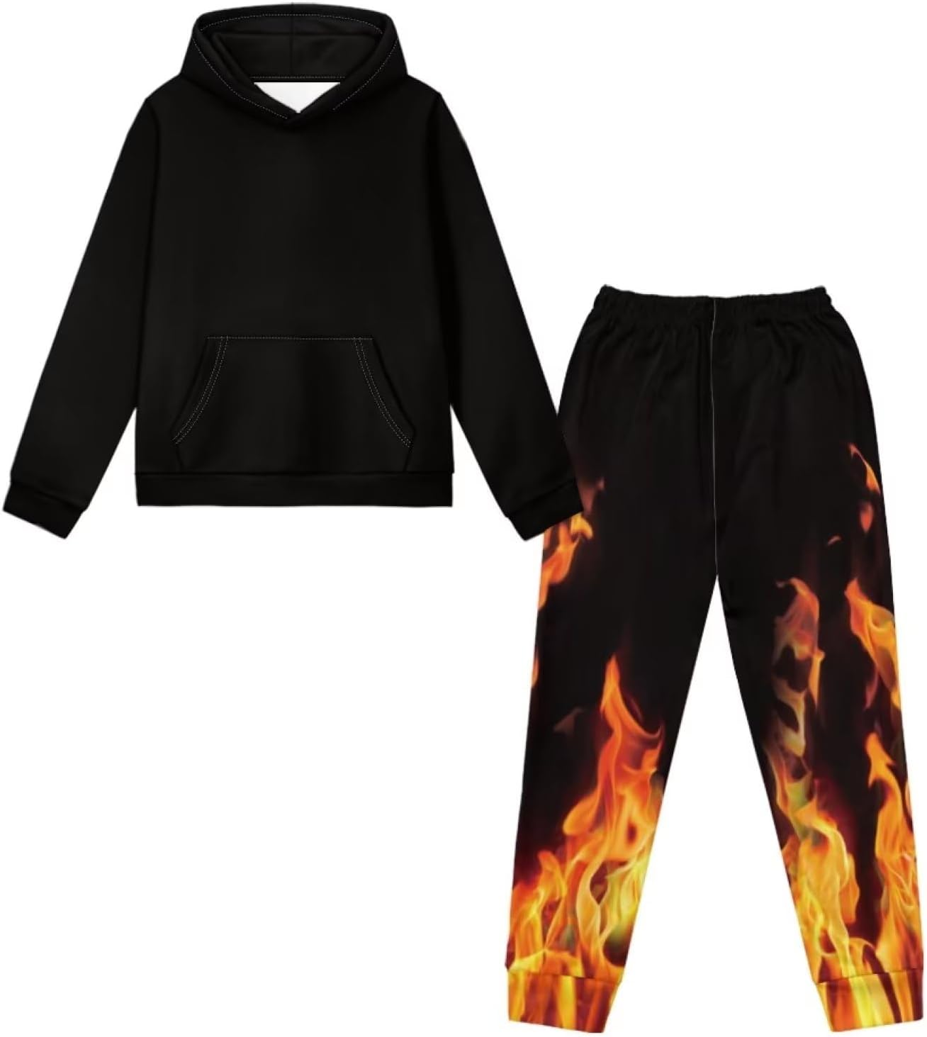 Dreaweet Sweatsuit Set for Boys Girls 2 Piece Outfit Fashion Drop Shoulder Hoodie Pullover Sweatshirt and Jogger Sweatpants