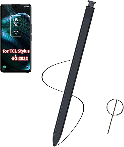 Stylus 5G - Bolígrafo de repuesto para TCL Stylus 5G T779W versión Stylus con pasador de expulsión (negro lunar)