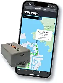Trak-4 Rastreador GPS para veículos, ativos, equipamentos. Bateria de longa duração, impermeável, rastreamento global. Assinatura de baixo custo necessária.