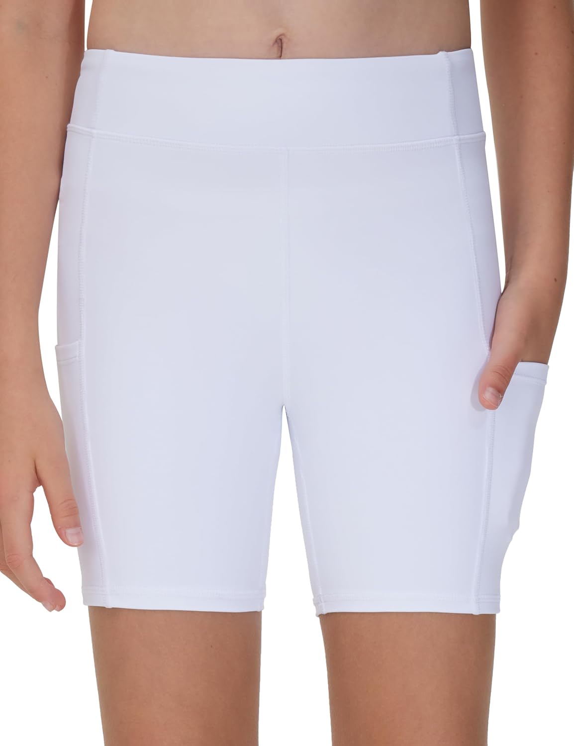 THE GYM PEOPLE Girls Volleyball Shorts Kids High Waist Dance Workout Gymnastics Biker Athletic Shorts with Pocket
