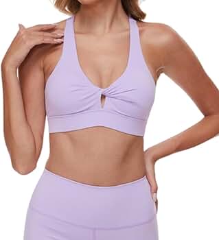 Amazon.com: ButterySoft Front Twist Mesh Back Sports Bra